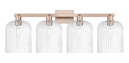INNOVATIONS 716-4W-AC-G559-8SDY Bridal Veil 4-Light Bath Vanity Light Antique Copper