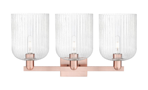 INNOVATIONS 716-3W-AC-G559-8SDY Bridal Veil 3-Light Bath Vanity Light Antique Copper
