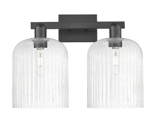 INNOVATIONS 716-2W-BK-G559-8SDY Bridal Veil 2-Light Bath Vanity Light Matte Black