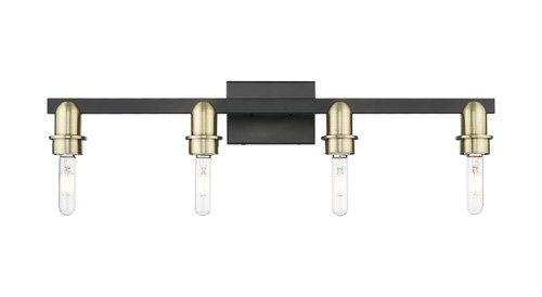 INNOVATIONS 716-4W-BAB-G559-8ME Bridal Veil 4-Light Bath Vanity Light Black Antique Brass