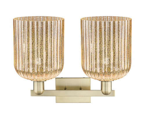 INNOVATIONS 716-2W-AB-G559-8ME Bridal Veil 2-Light Bath Vanity Light Antique Brass