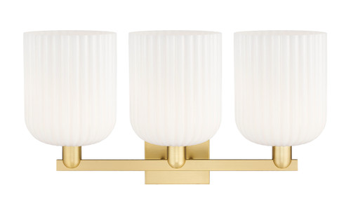 INNOVATIONS 716-3W-SG-G559-8GWH Bridal Veil 3-Light Bath Vanity Light Satin Gold