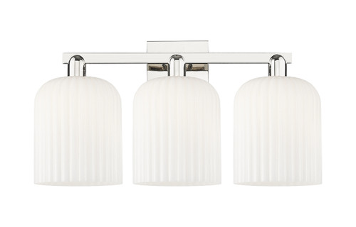 INNOVATIONS 716-3W-PN-G559-8GWH Bridal Veil 3-Light Bath Vanity Light Polished Nickel