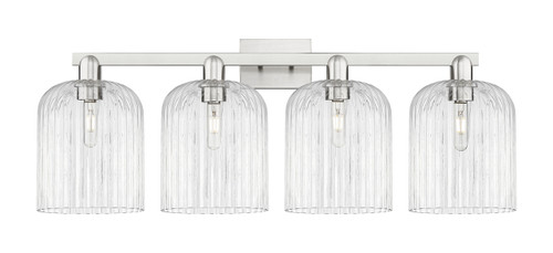 INNOVATIONS 716-4W-SN-G559-8CL Bridal Veil 4-Light Bath Vanity Light Brushed Satin Nickel