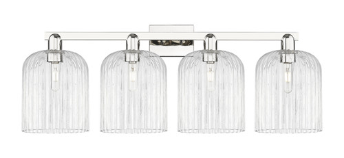 INNOVATIONS 716-4W-PN-G559-8CL Bridal Veil 4-Light Bath Vanity Light Polished Nickel