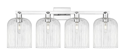 INNOVATIONS 716-4W-PC-G559-8CL Bridal Veil 4-Light Bath Vanity Light Polished Chrome