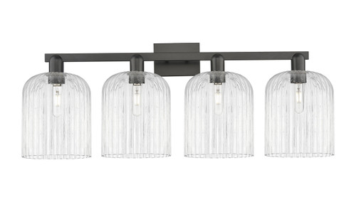 INNOVATIONS 716-4W-BK-G559-8CL Bridal Veil 4-Light Bath Vanity Light Matte Black