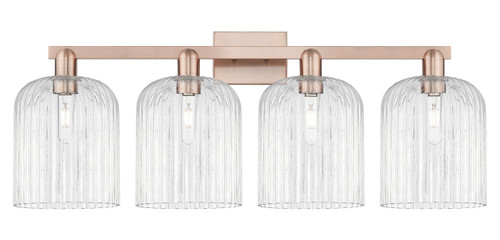 INNOVATIONS 716-4W-AC-G559-8CL Bridal Veil 4-Light Bath Vanity Light Antique Copper