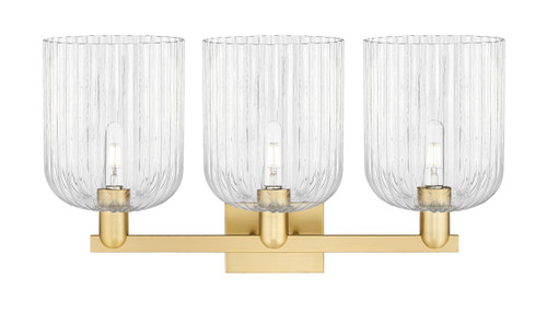 INNOVATIONS 716-3W-SG-G559-8CL Bridal Veil 3-Light Bath Vanity Light Satin Gold