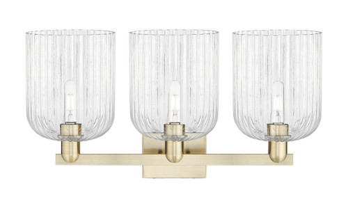INNOVATIONS 716-3W-AB-G559-8CL Bridal Veil 3-Light Bath Vanity Light Antique Brass