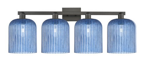 INNOVATIONS 716-4W-BK-G559-8BL Bridal Veil 4-Light Bath Vanity Light Matte Black