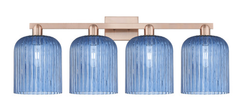 INNOVATIONS 716-4W-AC-G559-8BL Bridal Veil 4-Light Bath Vanity Light Antique Copper