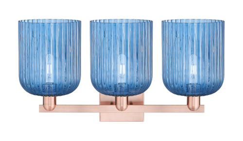 INNOVATIONS 716-3W-AC-G559-8BL Bridal Veil 3-Light Bath Vanity Light Antique Copper