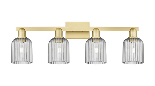 INNOVATIONS 716-4W-SG-G559-5SM Bridal Veil 4-Light Bath Vanity Light Satin Gold