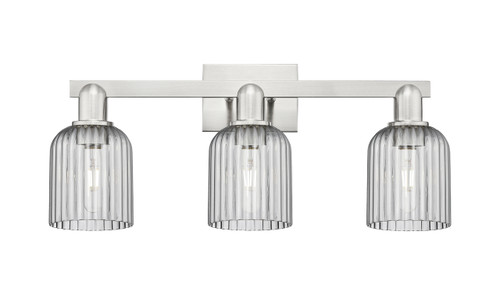 INNOVATIONS 716-3W-SN-G559-5SM Bridal Veil 3-Light Bath Vanity Light Brushed Satin Nickel
