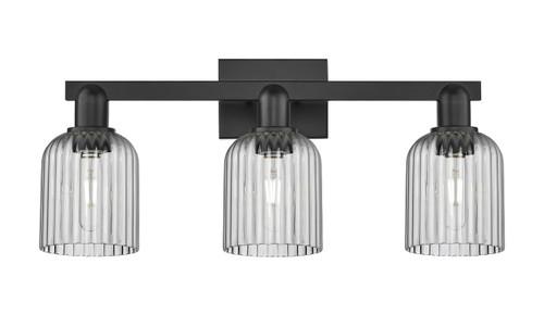 INNOVATIONS 716-3W-BK-G559-5SM Bridal Veil 3-Light Bath Vanity Light Matte Black