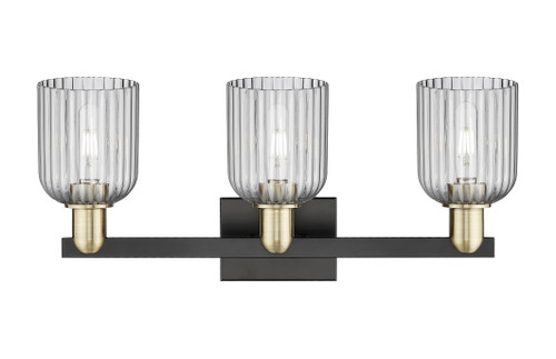 INNOVATIONS 716-3W-BAB-G559-5SM Bridal Veil 3-Light Bath Vanity Light Black Antique Brass