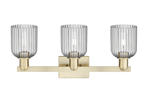 INNOVATIONS 716-3W-AB-G559-5SM Bridal Veil 3-Light Bath Vanity Light Antique Brass