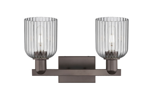 INNOVATIONS 716-2W-OB-G559-5SM Bridal Veil 2-Light Bath Vanity Light Oil Rubbed Bronze