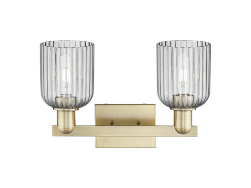 INNOVATIONS 716-2W-AB-G559-5SM Bridal Veil 2-Light Bath Vanity Light Antique Brass