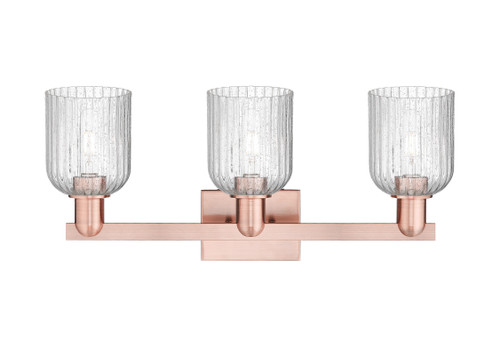 INNOVATIONS 716-3W-AC-G559-5SDY Bridal Veil 3-Light Bath Vanity Light Antique Copper