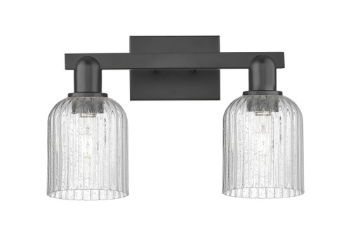 INNOVATIONS 716-2W-BK-G559-5SDY Bridal Veil 2-Light Bath Vanity Light Matte Black