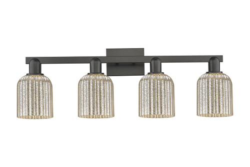 INNOVATIONS 716-4W-BK-G559-5ME Bridal Veil 4-Light Bath Vanity Light Matte Black