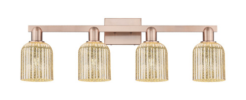 INNOVATIONS 716-4W-AC-G559-5ME Bridal Veil 4-Light Bath Vanity Light Antique Copper