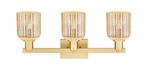 INNOVATIONS 716-3W-SG-G559-5ME Bridal Veil 3-Light Bath Vanity Light Satin Gold