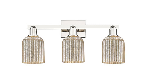 INNOVATIONS 716-3W-PN-G559-5ME Bridal Veil 3-Light Bath Vanity Light Polished Nickel