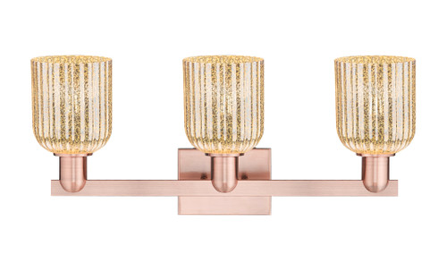 INNOVATIONS 716-3W-AC-G559-5ME Bridal Veil 3-Light Bath Vanity Light Antique Copper