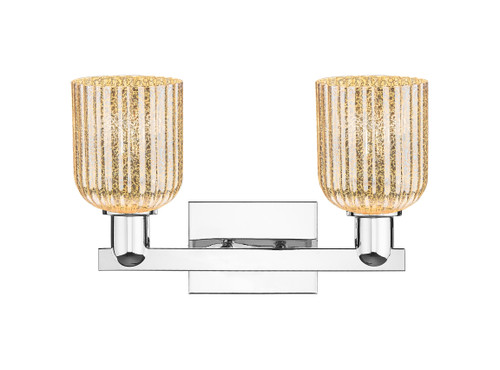 INNOVATIONS 716-2W-PC-G559-5ME Bridal Veil 2-Light Bath Vanity Light Polished Chrome