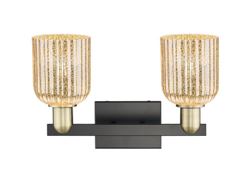 INNOVATIONS 716-2W-BAB-G559-5ME Bridal Veil 2-Light Bath Vanity Light Black Antique Brass