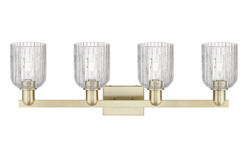 INNOVATIONS 716-4W-AB-G559-5CL Bridal Veil 4-Light Bath Vanity Light Antique Brass