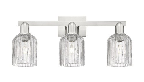 INNOVATIONS 716-3W-SN-G559-5CL Bridal Veil 3-Light Bath Vanity Light Brushed Satin Nickel