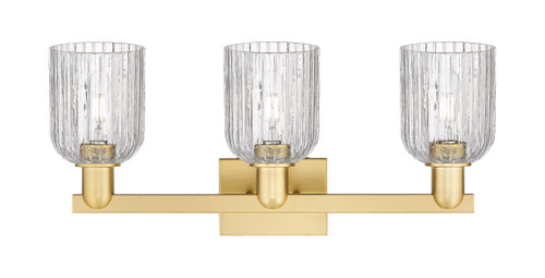 INNOVATIONS 716-3W-SG-G559-5CL Bridal Veil 3-Light Bath Vanity Light Satin Gold
