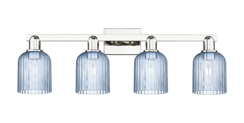 INNOVATIONS 716-4W-PN-G559-5BL Bridal Veil 4-Light Bath Vanity Light Polished Nickel