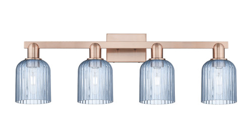INNOVATIONS 716-4W-AC-G559-5BL Bridal Veil 4-Light Bath Vanity Light Antique Copper