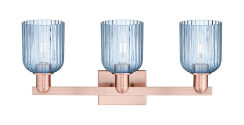 INNOVATIONS 716-3W-AC-G559-5BL Bridal Veil 3-Light Bath Vanity Light Antique Copper