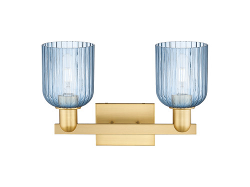 INNOVATIONS 716-2W-SG-G559-5BL Bridal Veil 2-Light Bath Vanity Light Satin Gold