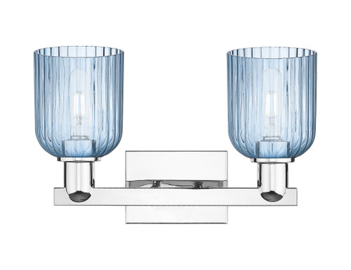 INNOVATIONS 716-2W-PC-G559-5BL Bridal Veil 2-Light Bath Vanity Light Polished Chrome