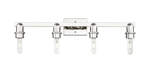 INNOVATIONS 716-4W-PN-G484-7SL Brookhaven Flute 4-Light Bath Vanity Light Polished Nickel