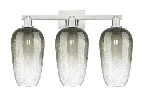 INNOVATIONS 716-3W-SN-G484-7SL Brookhaven Flute 3-Light Bath Vanity Light Brushed Satin Nickel