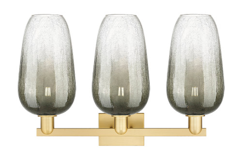INNOVATIONS 716-3W-SG-G484-7SL Brookhaven Flute 3-Light Bath Vanity Light Satin Gold
