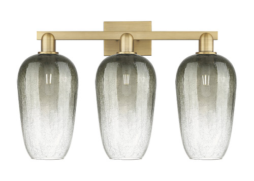 INNOVATIONS 716-3W-BB-G484-7SL Brookhaven Flute 3-Light Bath Vanity Light Brushed Brass