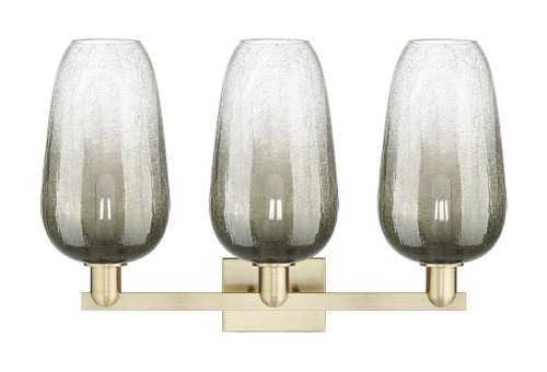 INNOVATIONS 716-3W-AB-G484-7SL Brookhaven Flute 3-Light Bath Vanity Light Antique Brass