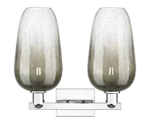 INNOVATIONS 716-2W-PC-G484-7SL Brookhaven Flute 2-Light Bath Vanity Light Polished Chrome