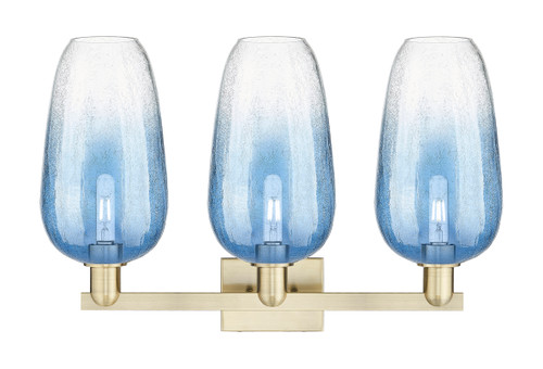 INNOVATIONS 716-3W-AB-G484-7SB Brookhaven Flute 3-Light Bath Vanity Light Antique Brass