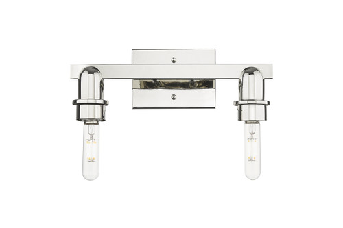 INNOVATIONS 716-2W-PN-G484-7AM Brookhaven Flute 2-Light Bath Vanity Light Polished Nickel