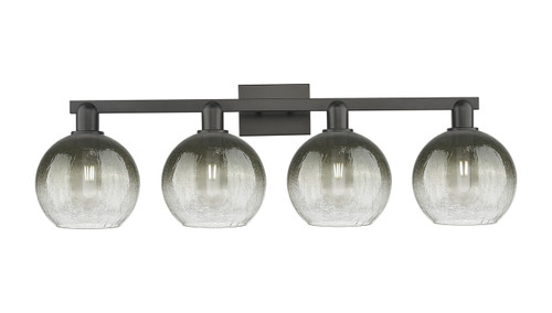 INNOVATIONS 716-4W-BK-G483-8SL Brookhaven Globe 4-Light Bath Vanity Light Matte Black